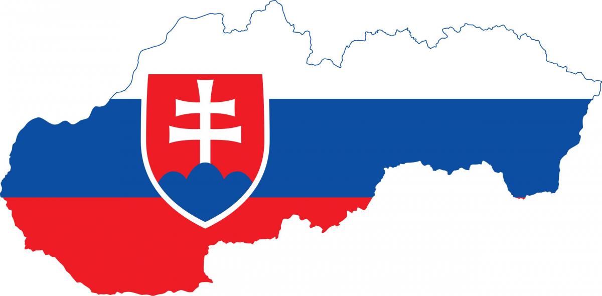 Mapa de la bandera de Eslovaquia